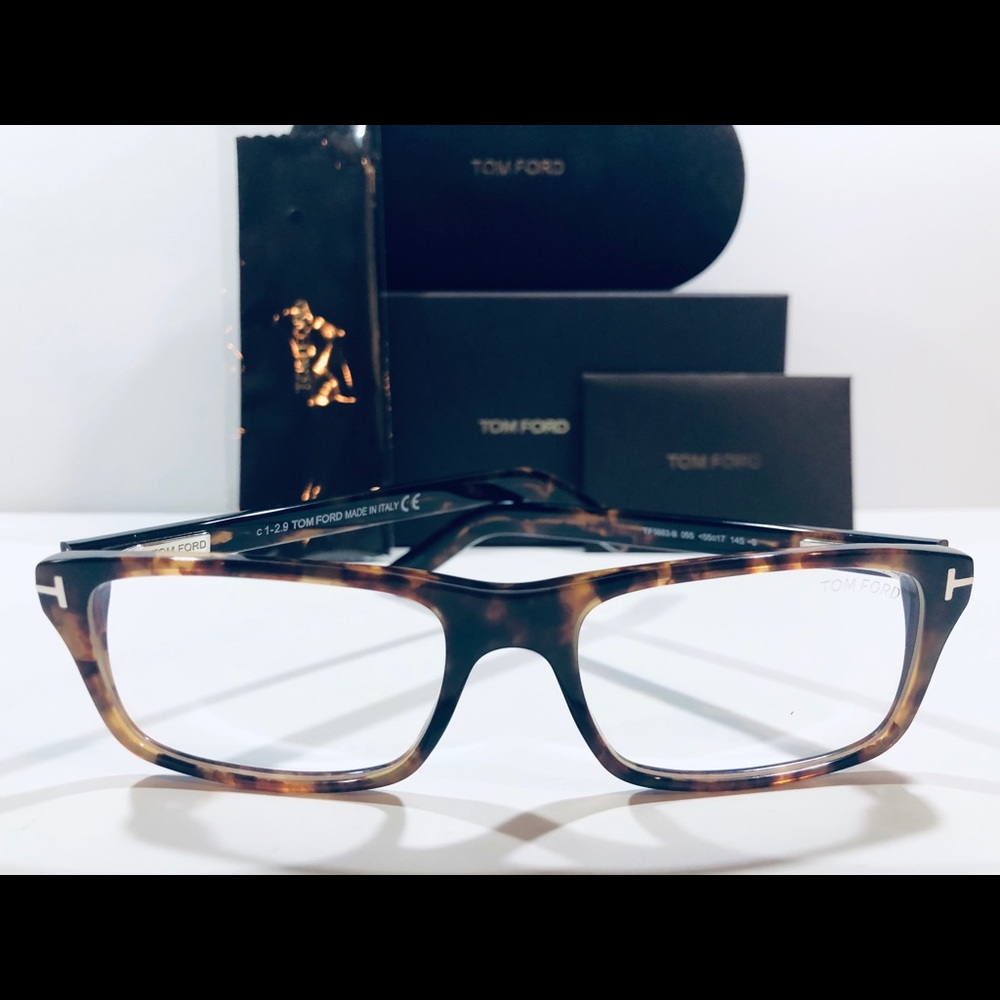 Tom Ford Men's Eyeglasses Vintage Havana Brown 55